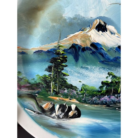 Hand Painted Mountain Scene Plate, Santa Anita Mexico, Home Decor, 6.5” - Picture 3 of 12